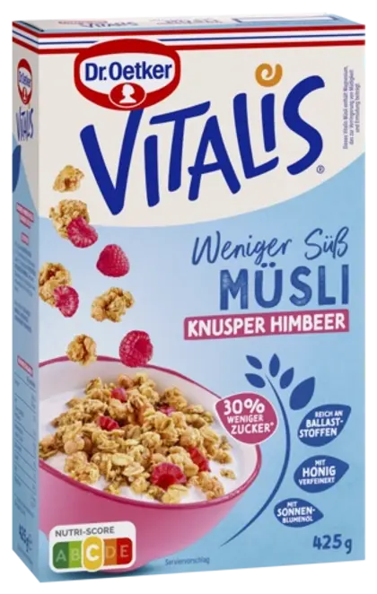 Dr. Oetker Hrskavi malina muesli s manje šećera