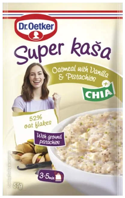 Dr. Oetker Super kaša vanilija i pistacija
