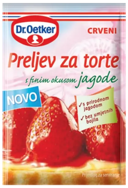 Dr. Oetker Preljev za torte s okusom jagode