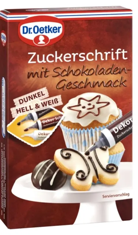 Dr. Oetker Šećerno pismo s okusom čokolade (bijela boja)