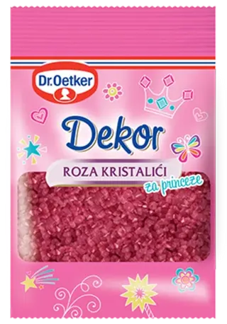 Dr. Oetker Dekor roza kristalići
