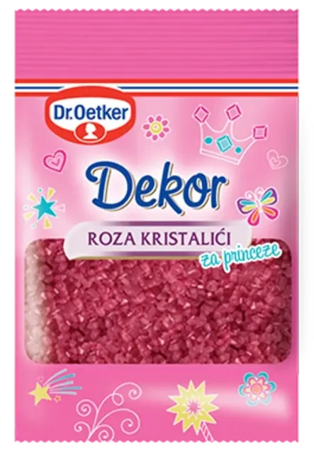 Dr. Oetker Dekor roza kristalići